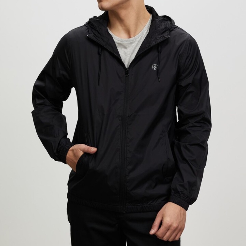 Volcom Men's Classic Black Windbreaker NWT sz S